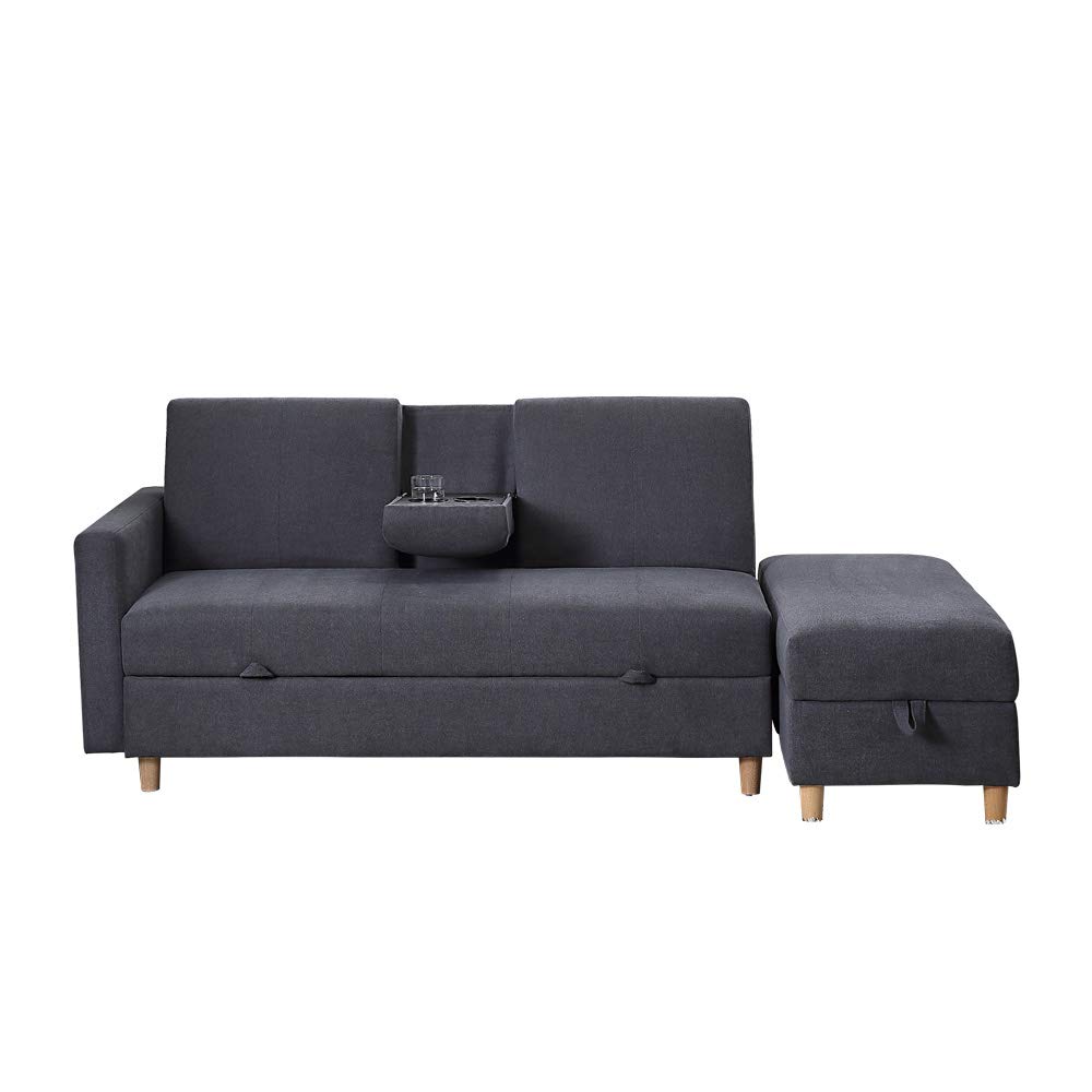 Amazon｜ソファーベッド 3人掛け 多機能 L字ソファー 収納付き