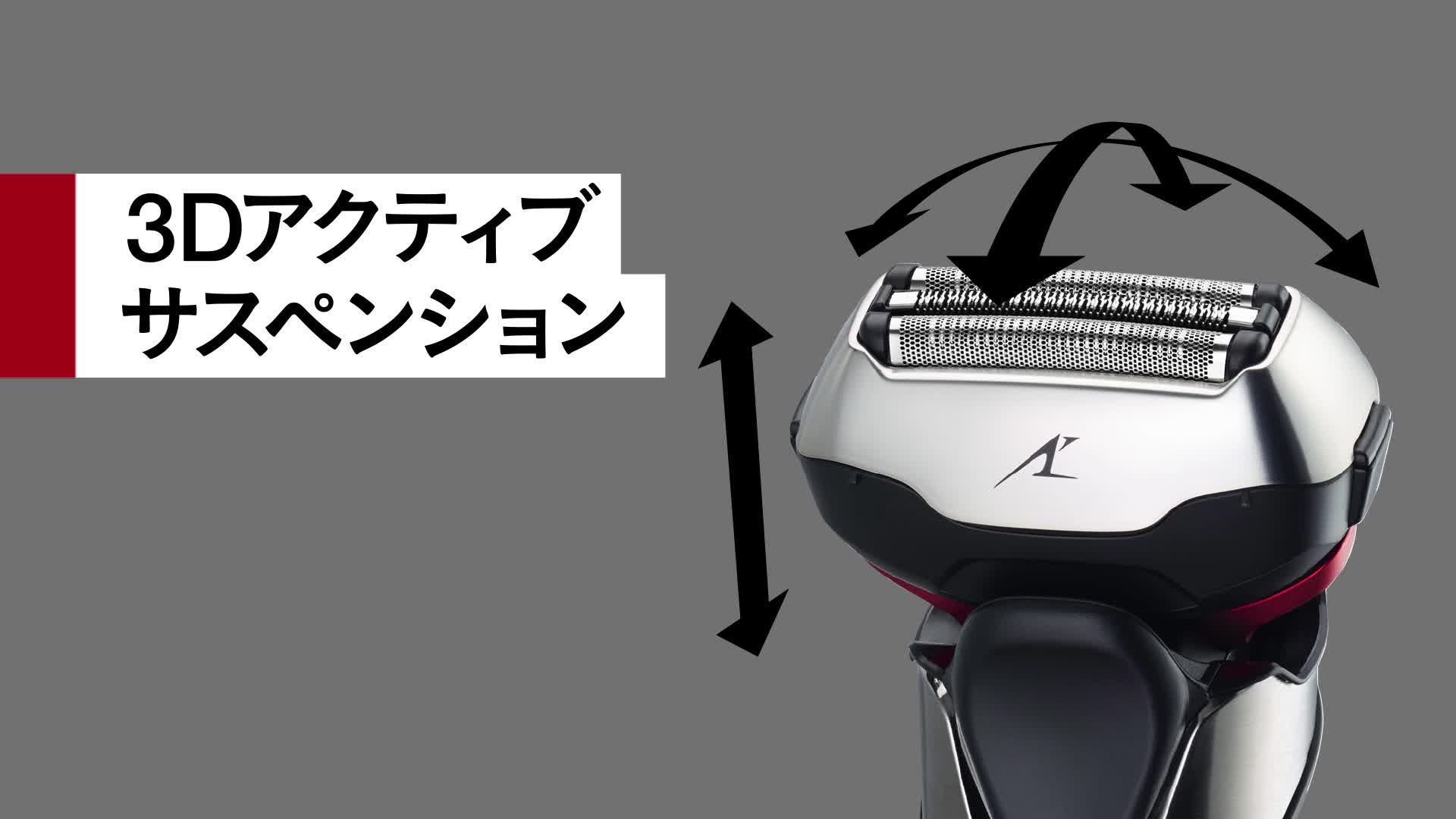 Amazon | パナソニック ラムダッシュ メンズシェーバー 3枚刃 グレー調