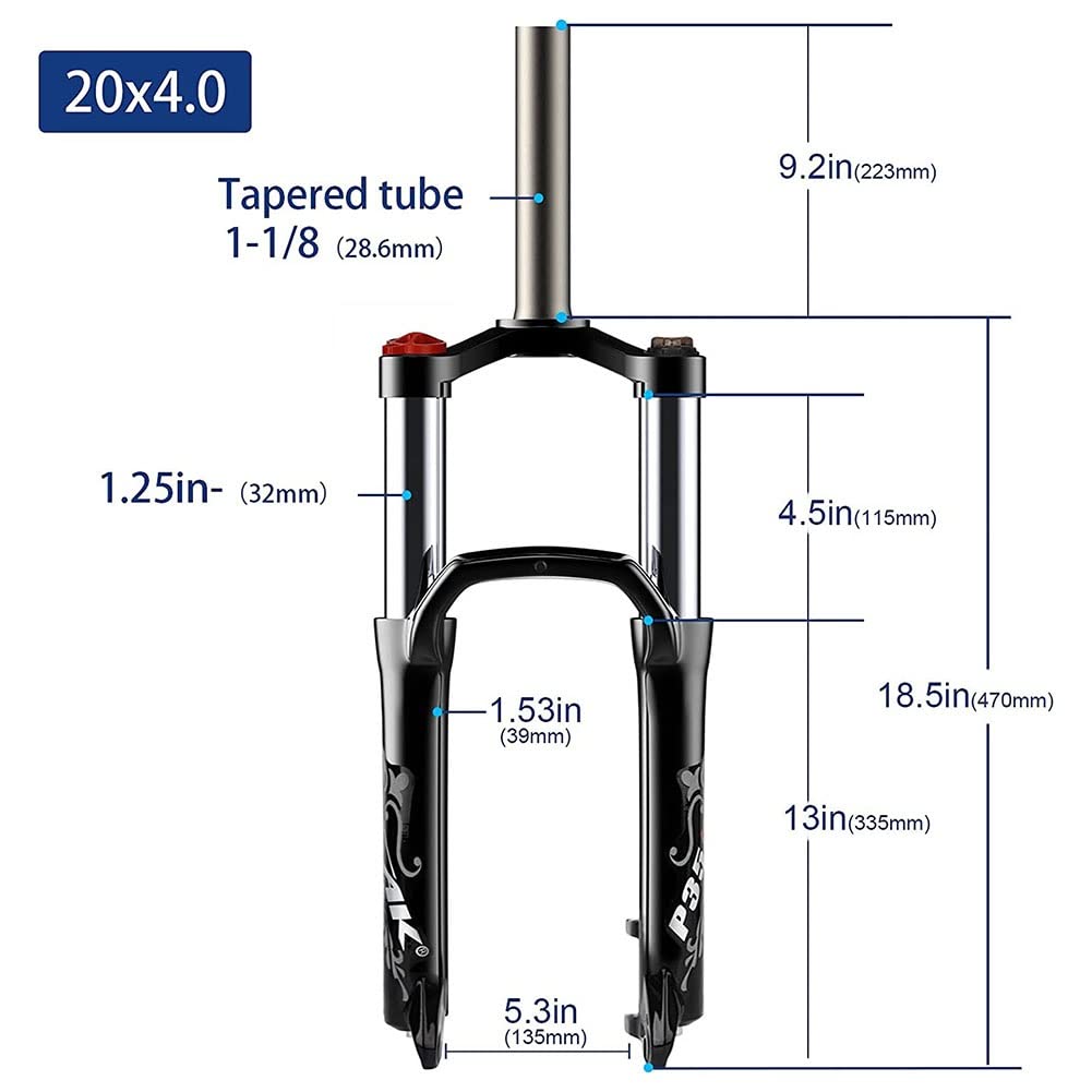 Amazon.co.jp: ファットバイク フロントフォーク 20インチ 4.0インチ