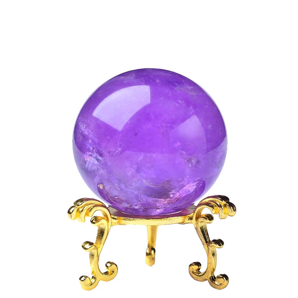 Amazon.co.jp: アメジスト 天然石 水晶球 紫水晶 水晶玉 風水 天然