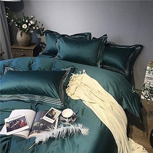 Amazon｜ベッドカバー 100％コットン4個4個刺繍華やかな寝具セット布団