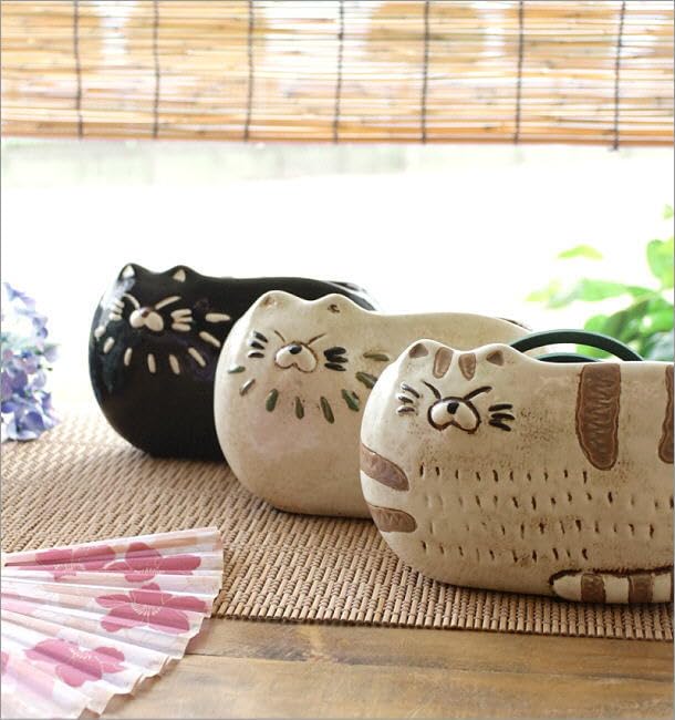 Amazon.co.jp: 蚊取り線香ホルダー おしゃれ 陶器 ねこ ネコ 蚊遣り 蚊