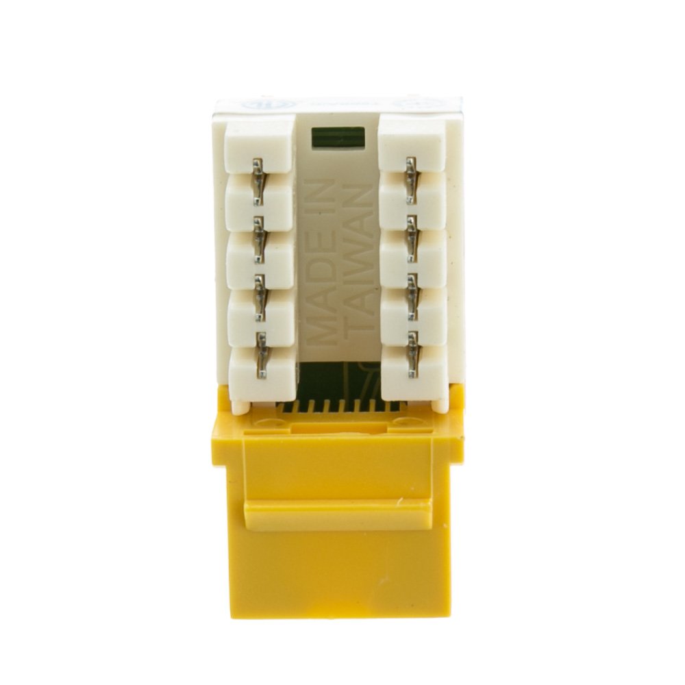 Amazon.com: CableWholesale Cat6 Keystone Jack, Yellow, RJ45 Female