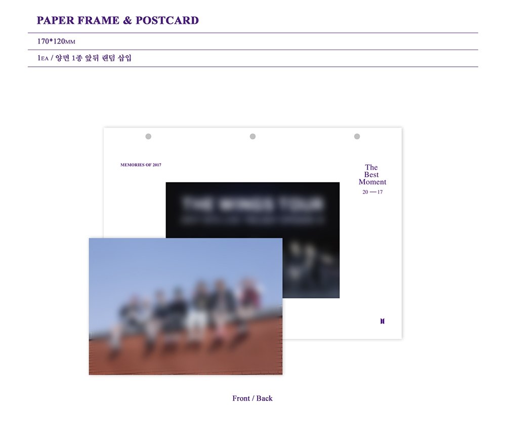 Amazon.com: BigHit BTS Memories of 2017 DVD 5DVD+Photobook+Paper