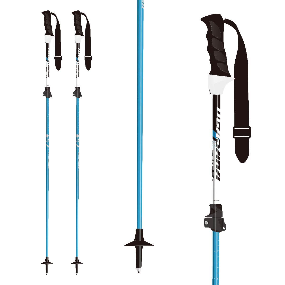 Amazon | [オガサカ] スキーストック 伸縮カーボンポール LC/BLU BLU