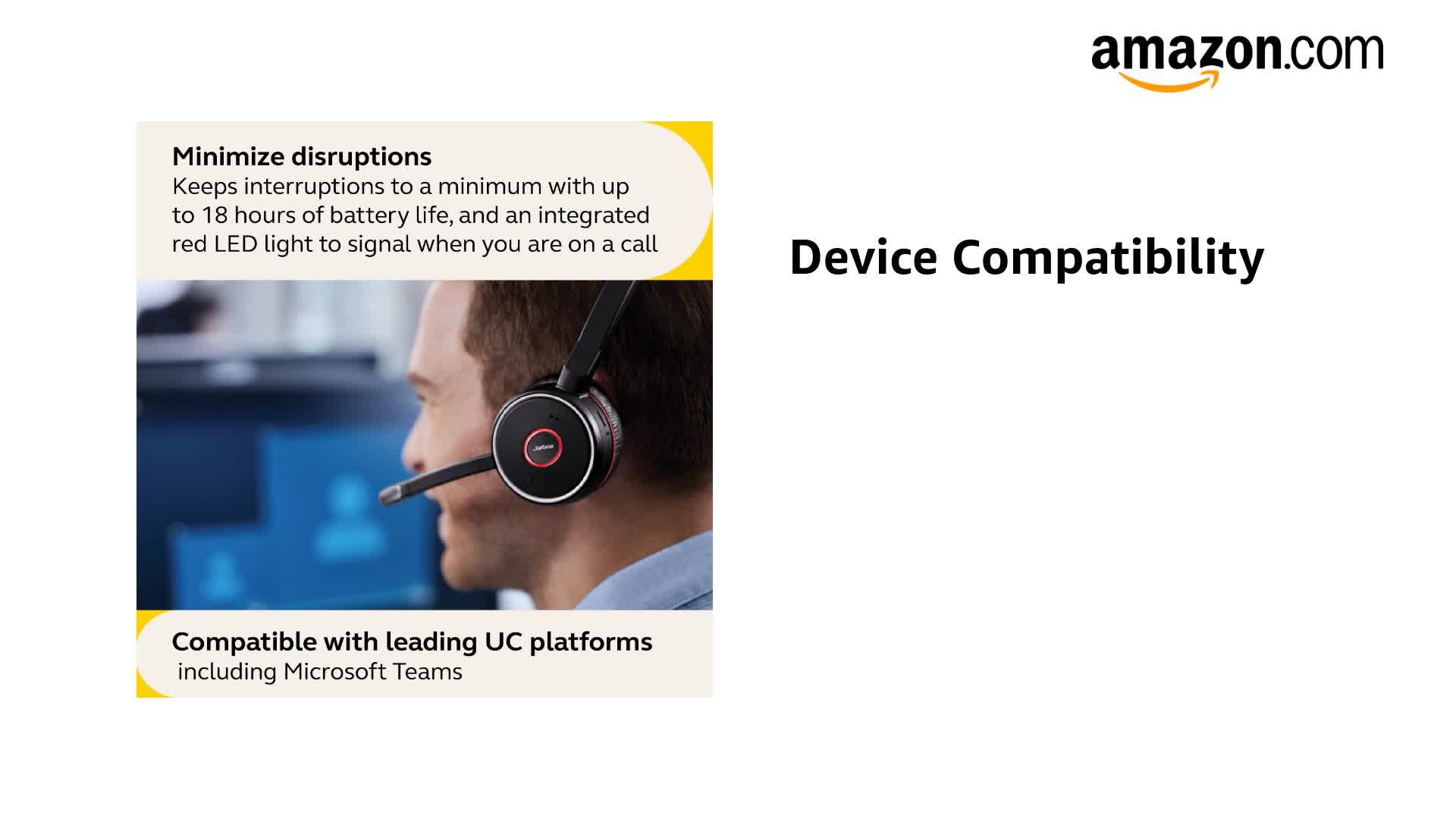 Amazon.com: Jabra Evolve 75 SE - MS Stereo Wireless Headset/Music