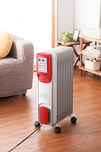 Amazon | Hidamari マイコン式 オイルヒーター(リモコン付) レッド OHT