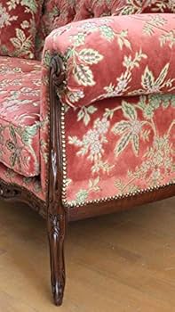 Amazon｜イタリア製 一人がけソファー 金華山 ピンク 猫脚 肘付き