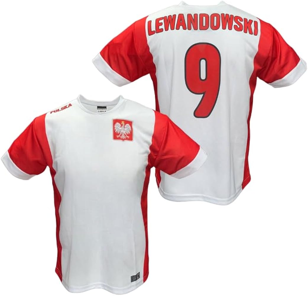 Amazon.com: Mens Polska Robert Lewandowski #9 Replica World Cup