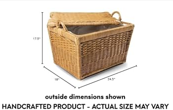 Amazon.co.jp: The Basket Lady Lift-Off 蓋ウィッカー収納バスケット