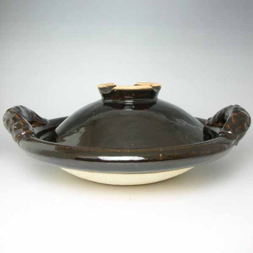 Amazon | 土楽窯 黒鍋尺二（5～7人用） 【土鍋 土楽窯 伊賀焼】 | 土