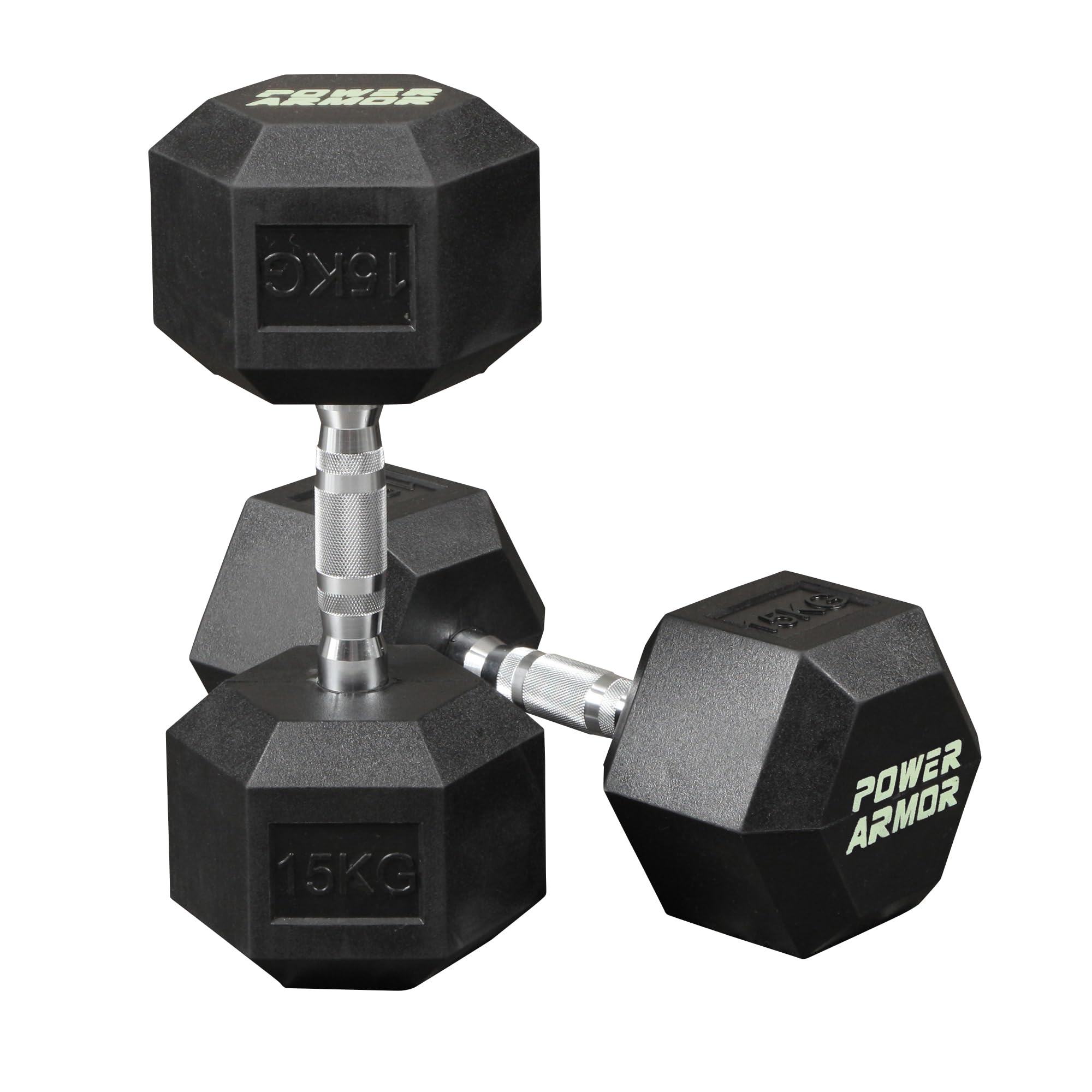 Amazon | POWER ARMOR（パワーアーマー）ラバーヘックスダンベル15KG