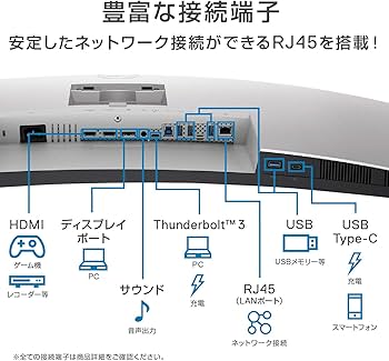 Amazon.co.jp: Dell U4021QW 39.7インチ 曲面 大型モニター