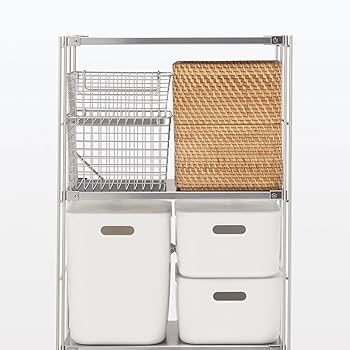 Amazon｜無印良品 ステンレスユニットシェルフ・ステンレス棚セット 大