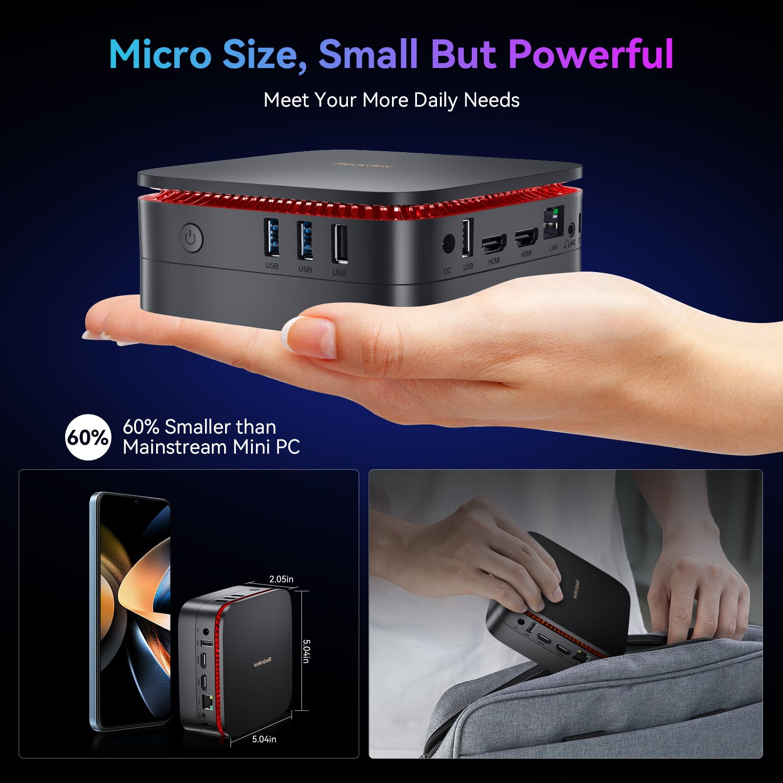 Amazon.com: Blackview [3 Year Warranty] MP60 Silent Mini PC Intel