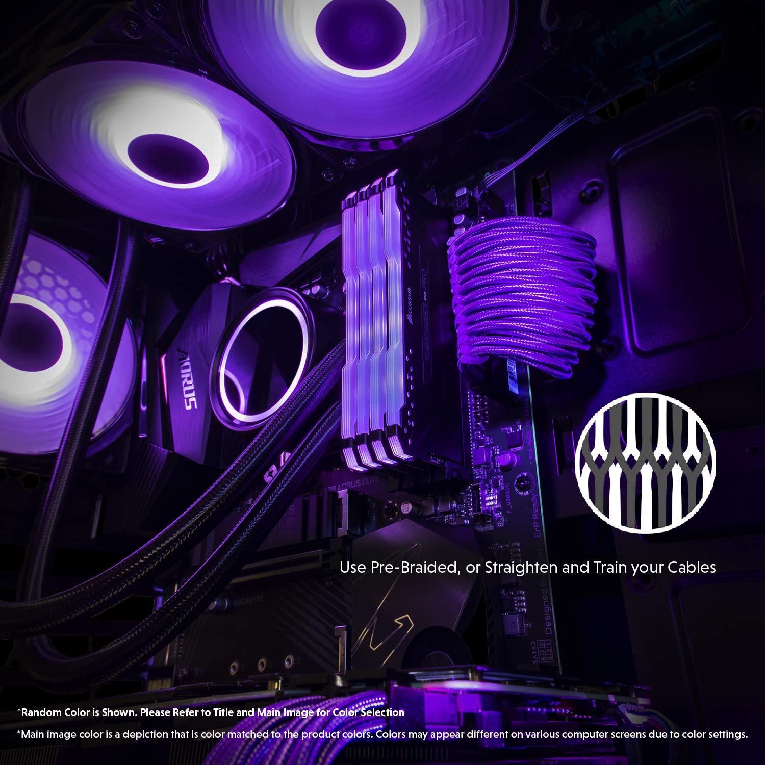 Amazon | LINKUP - AVA 30cm 電源専用 スリーブカスタムPSUケーブル