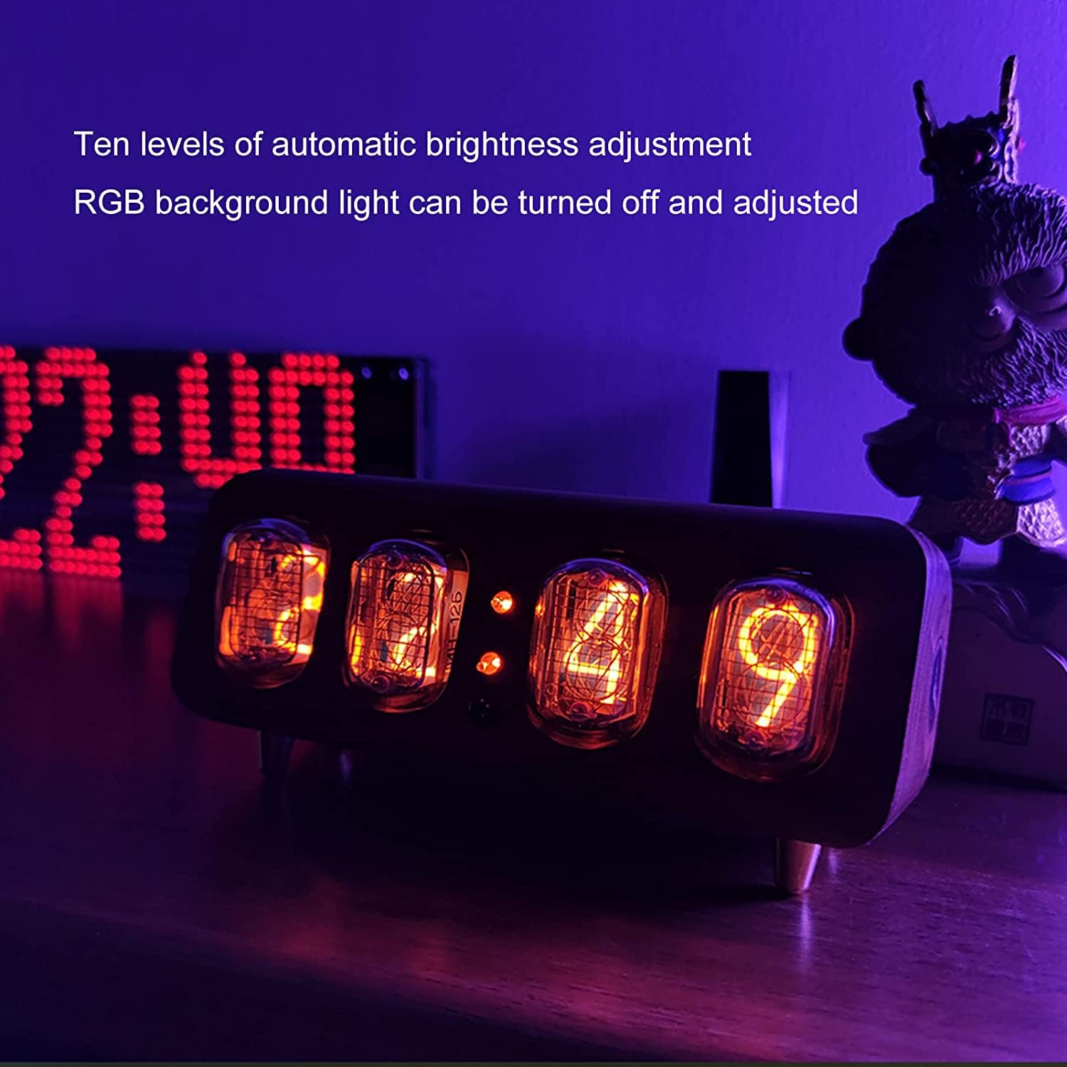 Amazon.co.jp: ニキシー管時計 旧ソ連 IN12 グロー管時計 複数制御時計