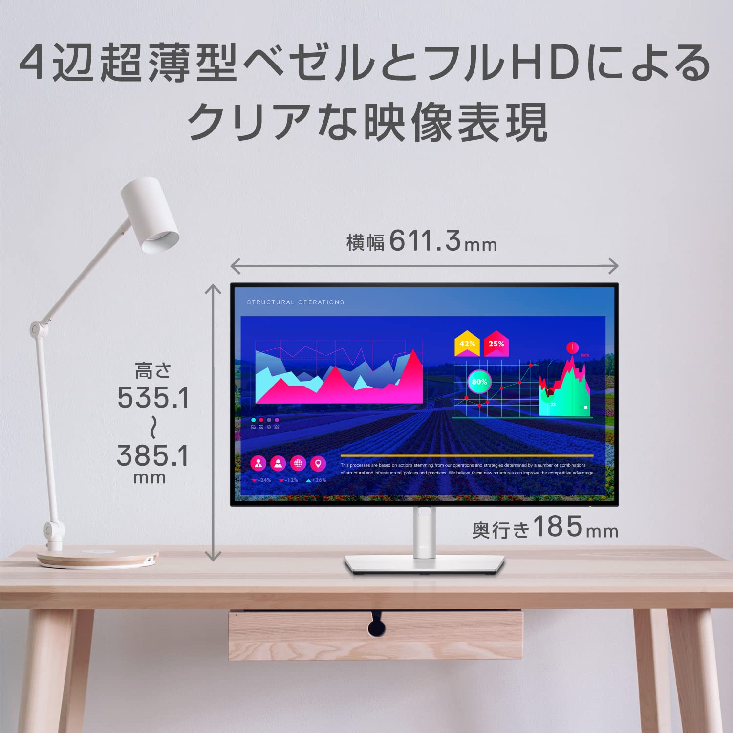 Amazon.co.jp: Dell U2722D 27インチ モニター (3年間無輝点交換保証