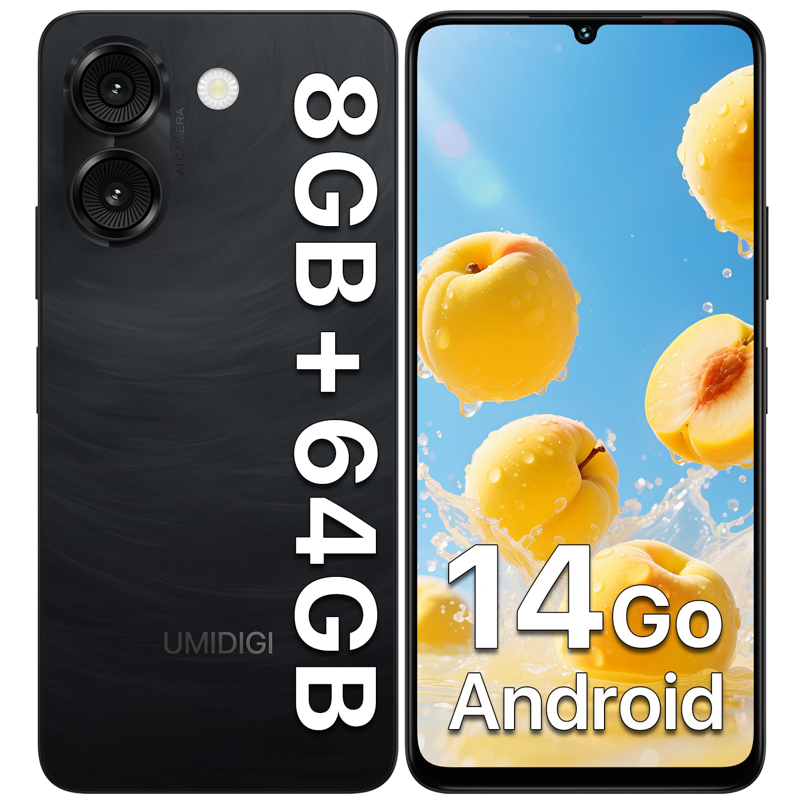 Amazon.com: UMIDIGI G9A Unlocked Phones, Android 14 Go Cell Phone