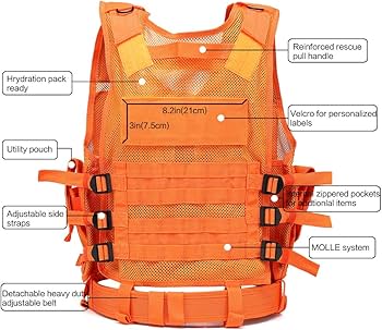 Amazon.co.jp: GNNFIC ブライトオレンジ ハンティングベスト