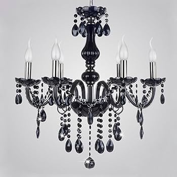 Amazon.co.jp : クラシックブラック シャンデリア クリスタル