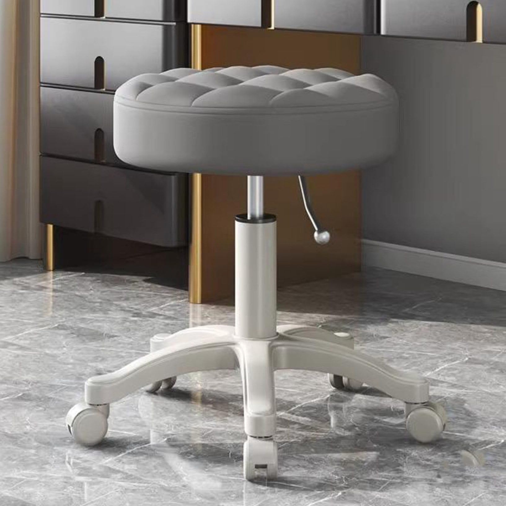 Amazon｜丸椅子 キャスター付き 足置きソファー オットマン ソフト