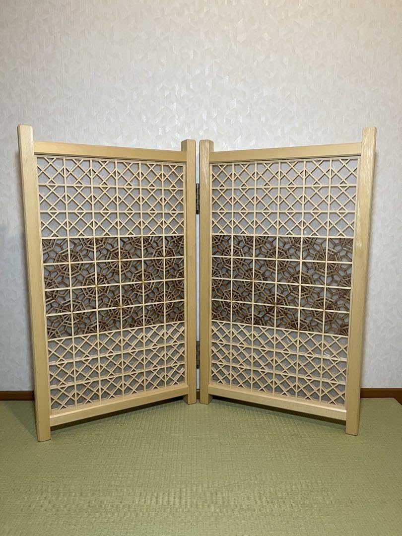 Amazon.co.jp: 組子 組子細工 衝立 パーテーション 伝統工芸品