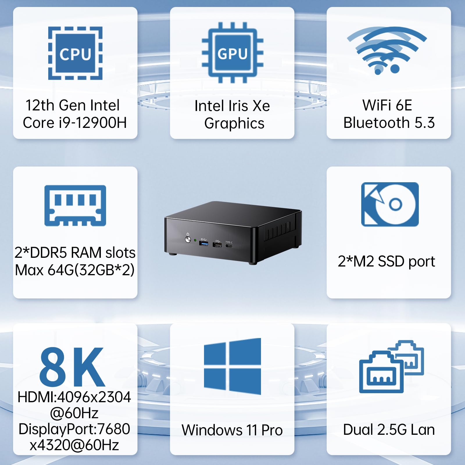 Amazon.com: msecore Mini PC i9, 64GB DDR5 RAM 2TB PCIE 4.0 SSD