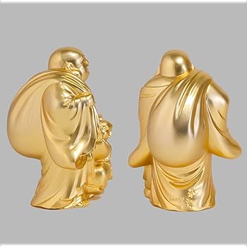 Amazon｜開運七福神 布袋（金メッキ/24金） 仏師：牧田秀雲 原型＿仏像