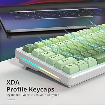 Amazon | Ussixchare 緑のメカニカルキーボード｜キーボード