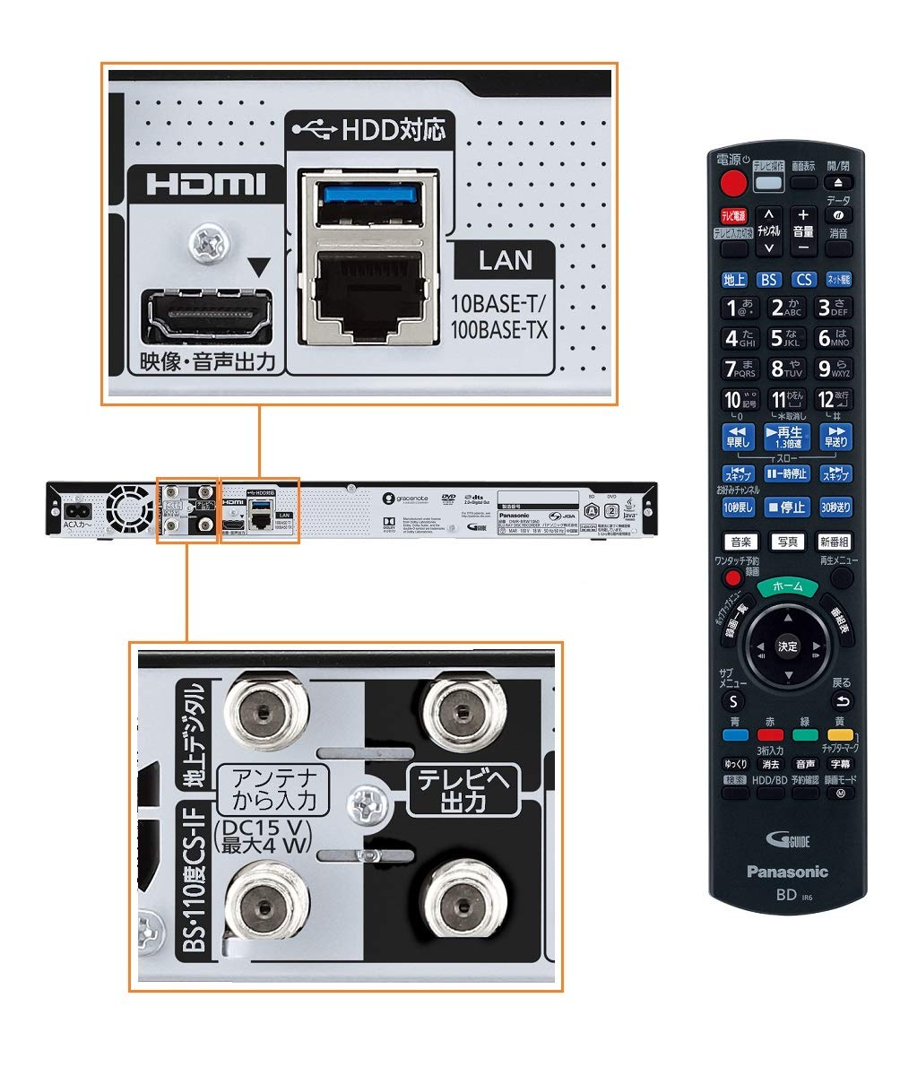 Amazon | パナソニック 500GB 2チューナー ブルーレイレコーダー 4K