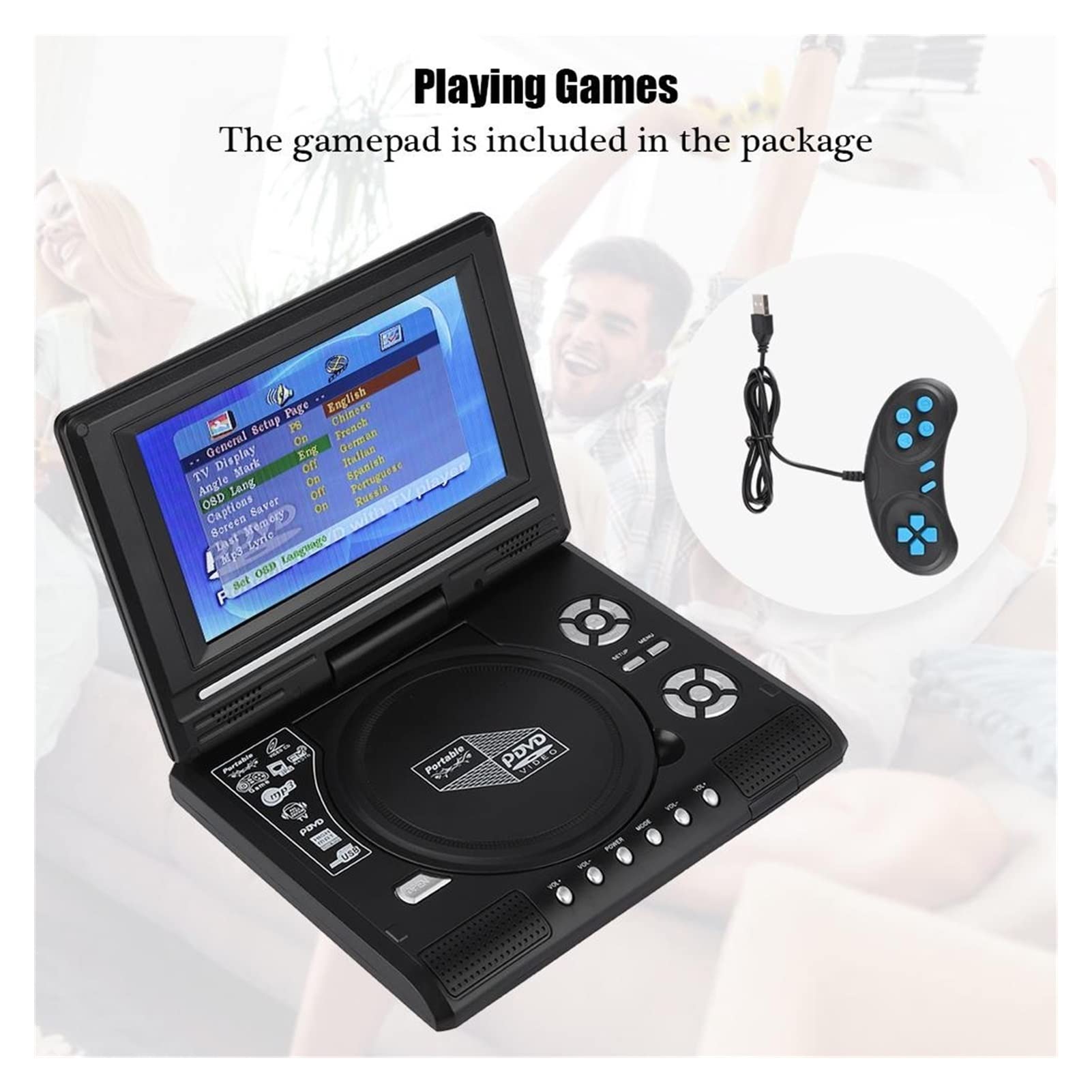 Amazon.co.jp: 7.8インチポータブル HD TV DVDプレーヤー充電式