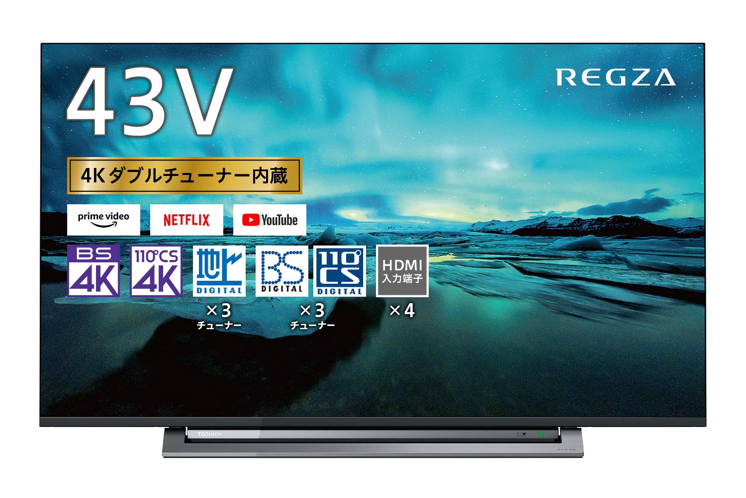 Amazon | 東芝 43V型 液晶テレビ レグザ 43M530X 4Kチューナー内蔵 外