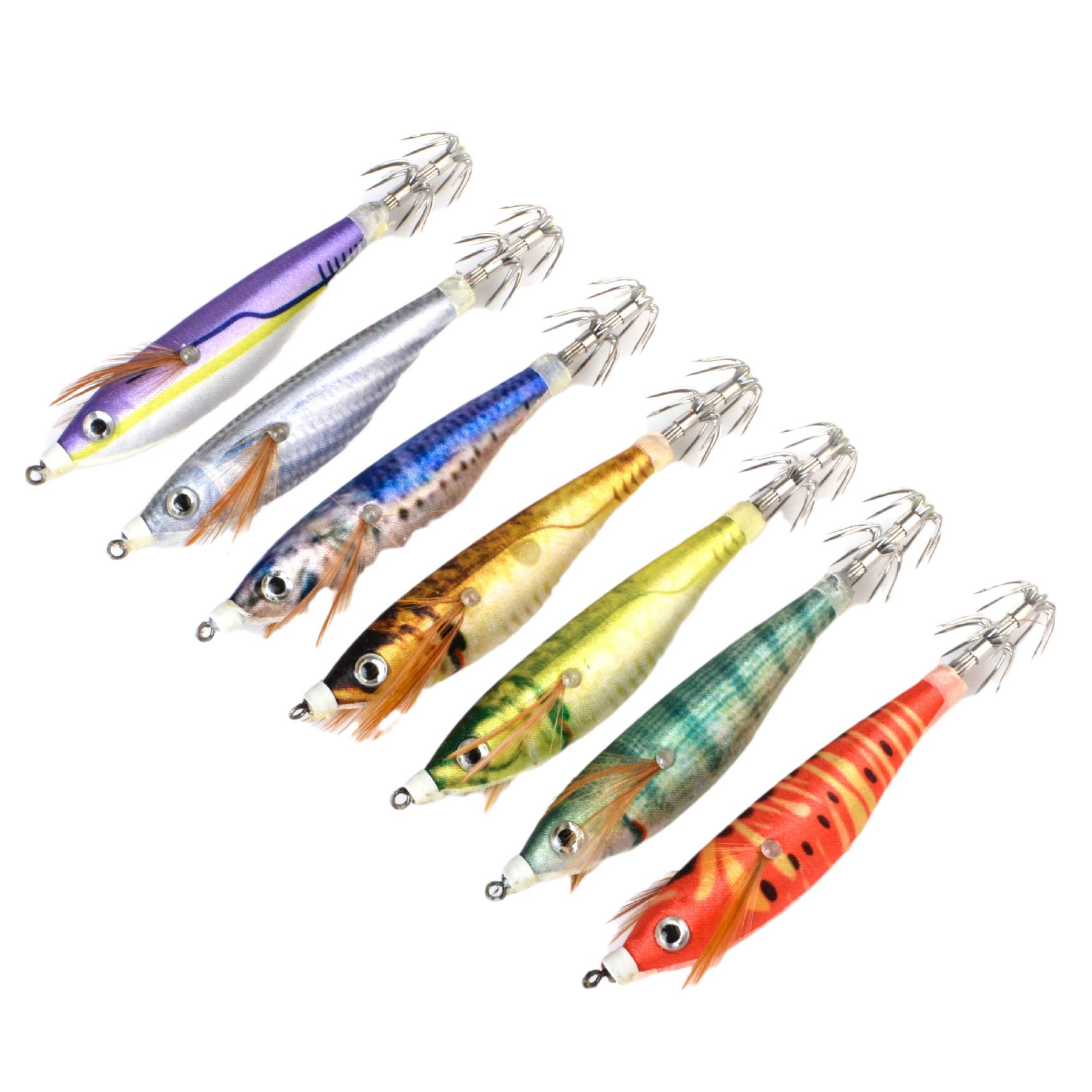 Amazon | エギ 餌木 夜光 疑似餌 お徳用 夜行エギルアー 7カラー