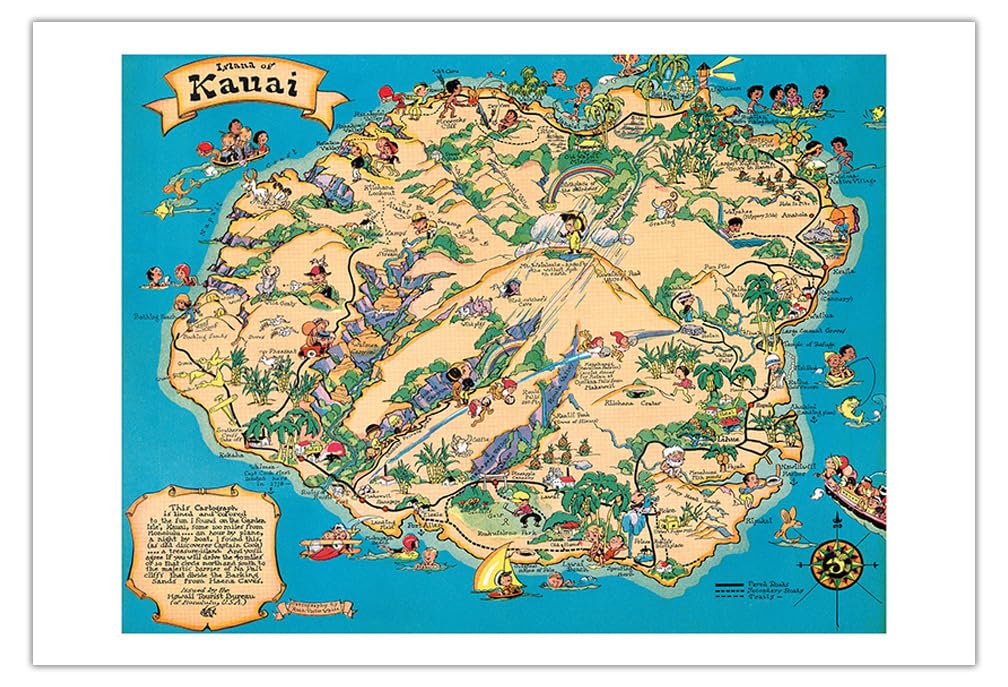 Amazon.co.jp: カウアイ島の地図のハワイ諸島 - ハワイ観光局