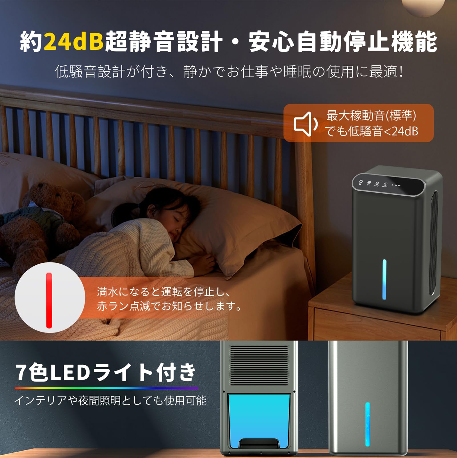 Amazon.co.jp: 【2025最新開発】除湿機 小型 除湿器 除湿量UP! 空気