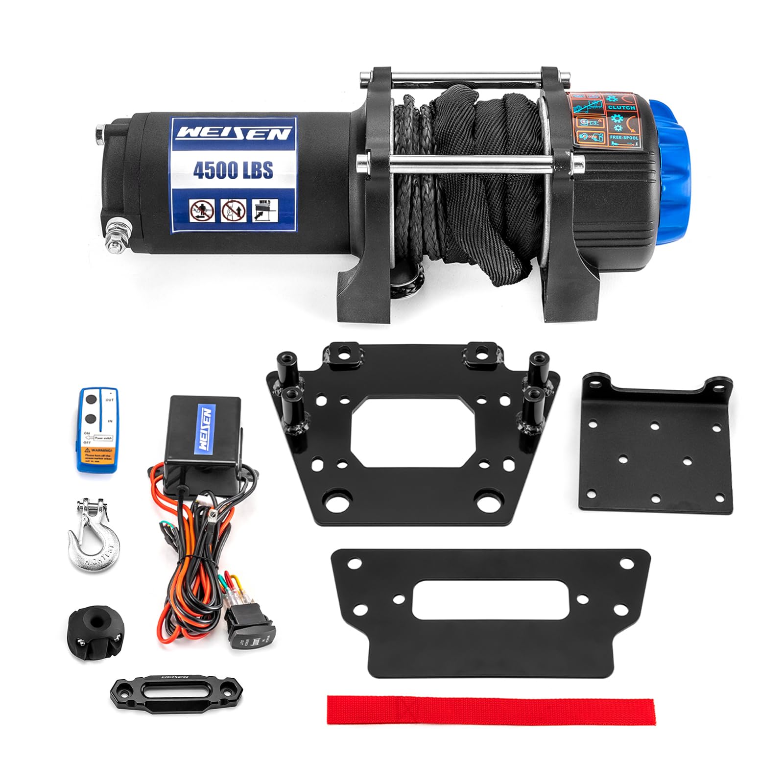 Amazon.com: WeiSen 4500lb Electric Winch Kit with Rocker Switch