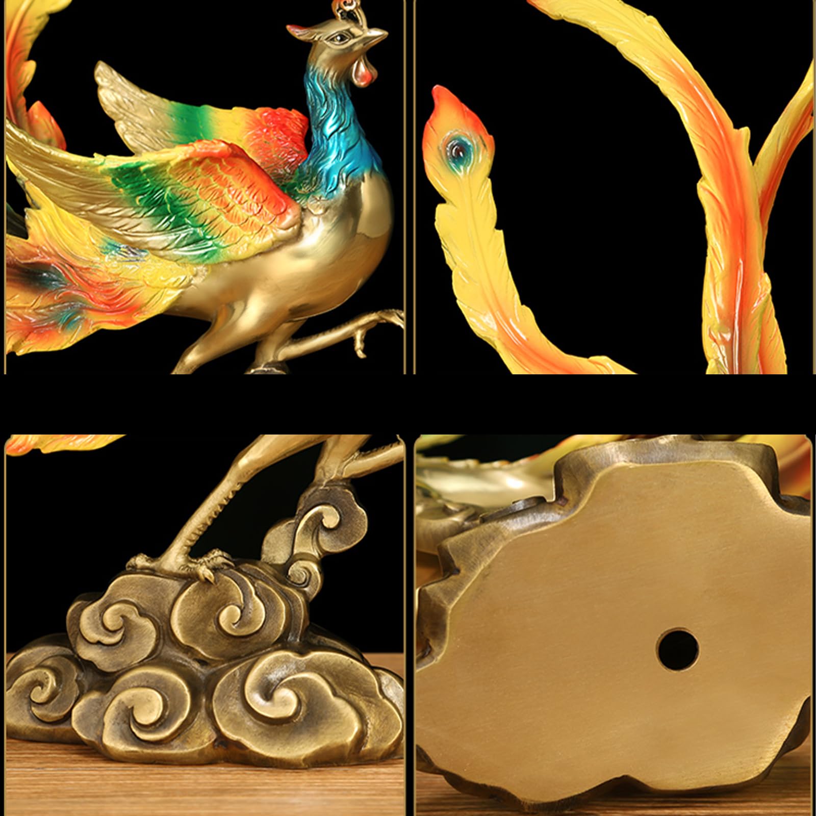 Amazon.co.jp: 鳳凰の置物 寝室 玄関飾り 風水 愛情運 恋愛 結婚運
