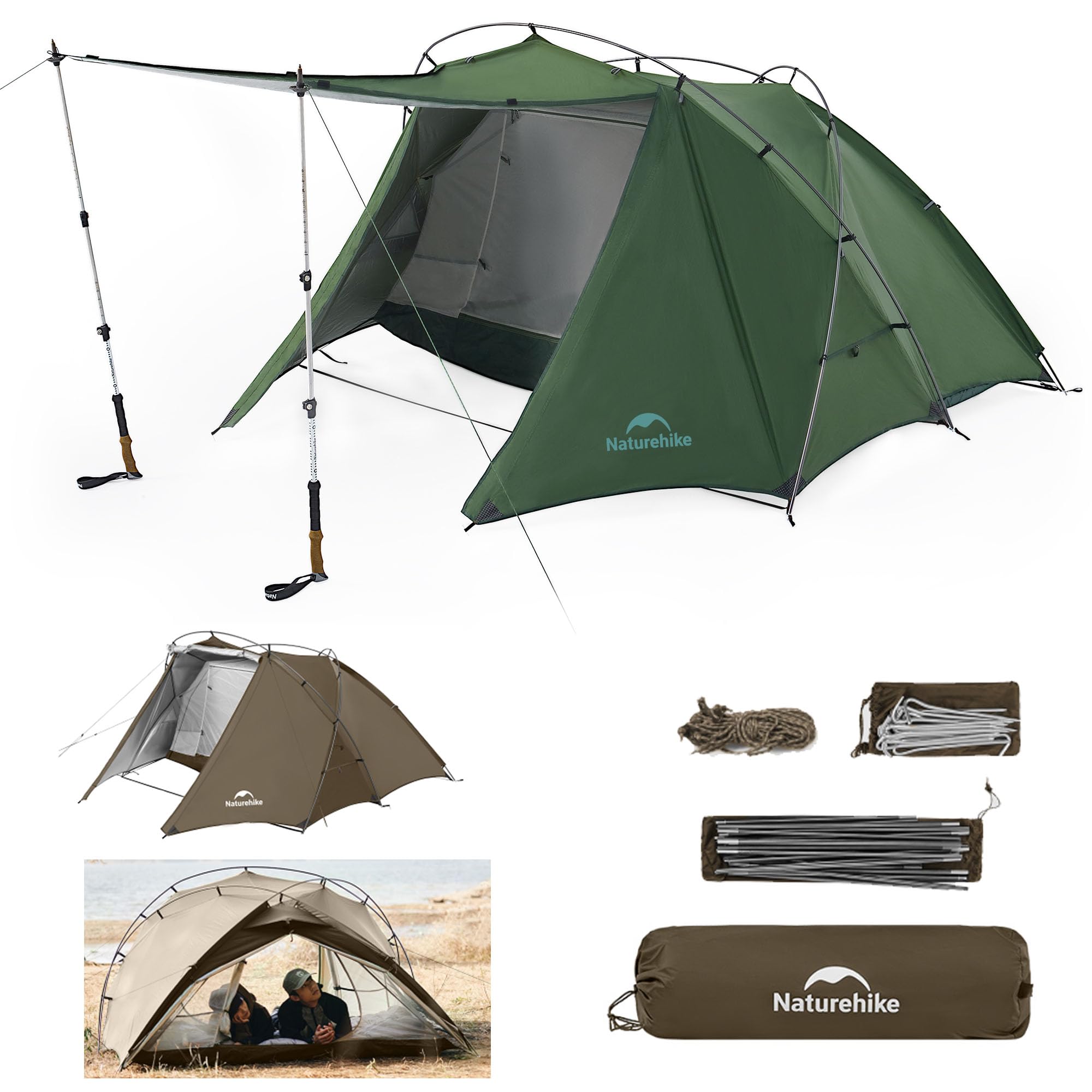 Amazon.co.jp: Naturehike Hillock6 ドームテント UPF50+ PU3000mm+ 2