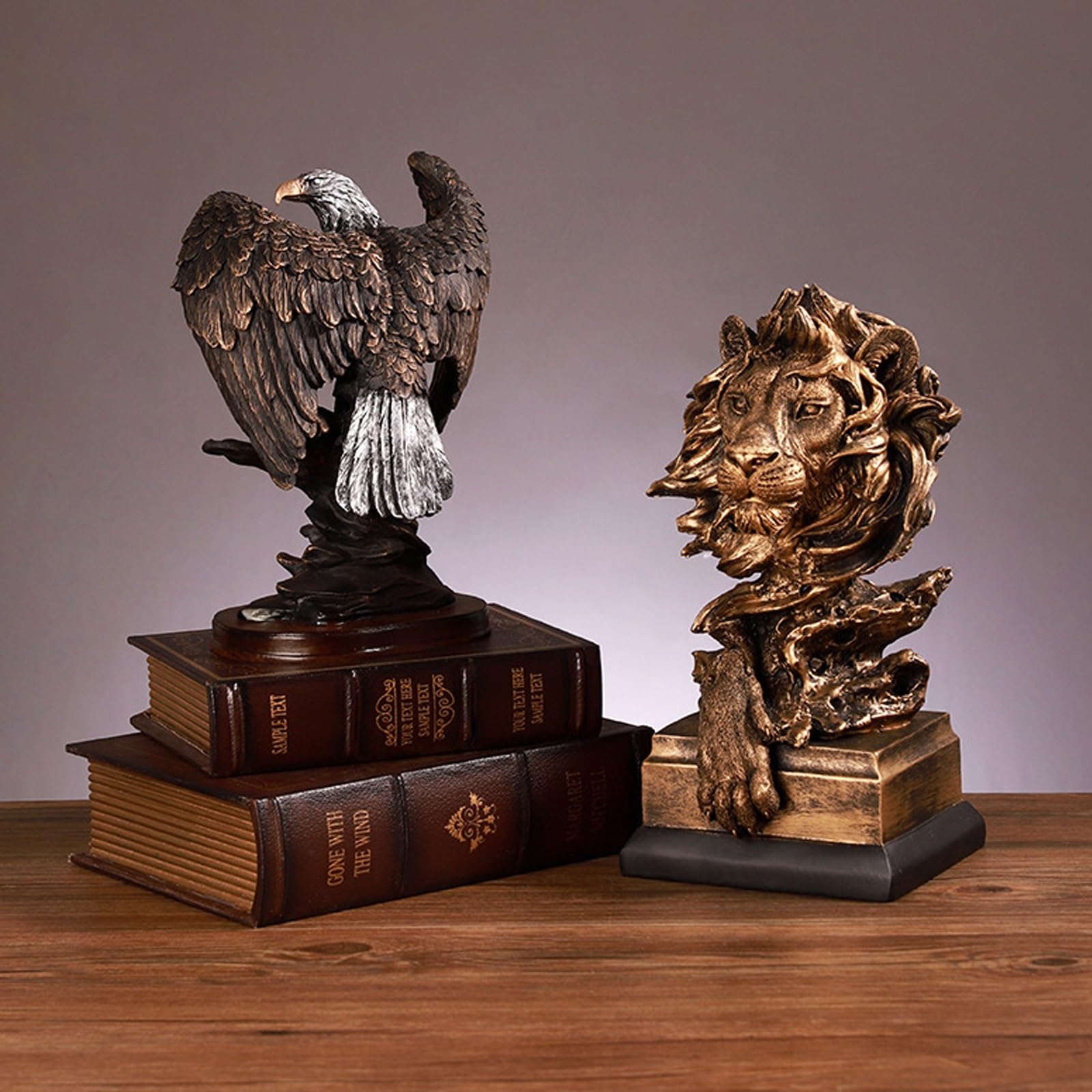 Amazon.co.jp: 鷲の像、鷲の飾り、白頭鷲の置物、ブロンズ樹脂の鷲の