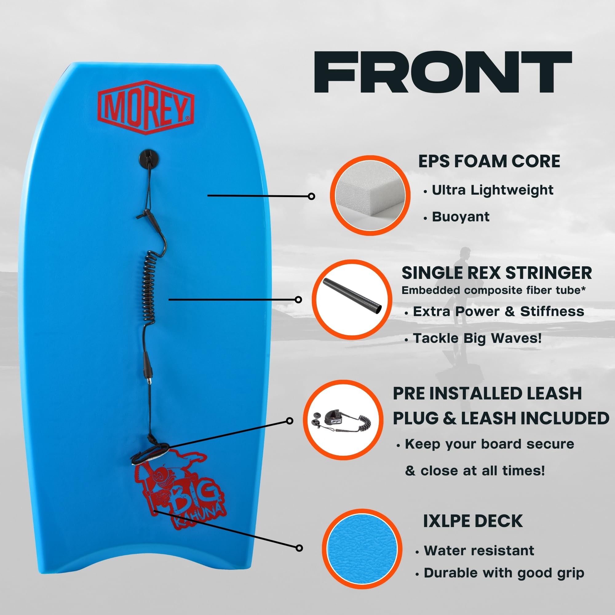 Amazon | MOREY ブギーボード.Big Kahuna 44インチ トールライダー用