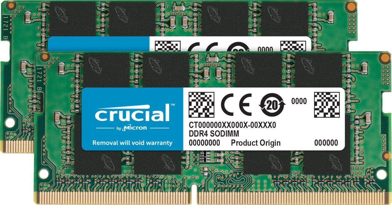 Crucial 16GB Kit (8GBx2) DDR4 3200 MT/S (PC4-25600) CL22 SR X8
