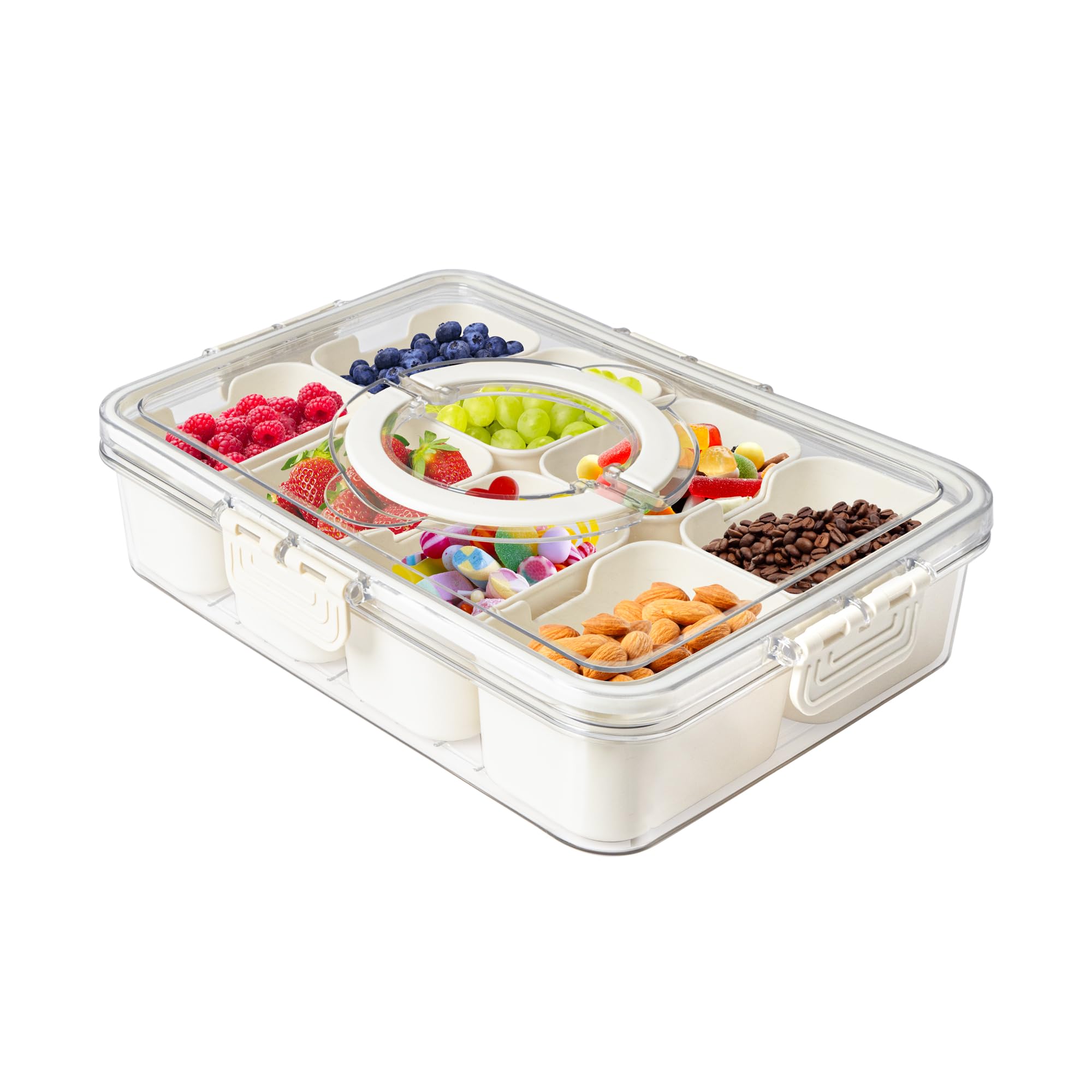 Amazon.com: MineSign Divided Snackle Box with Handle Food Serving