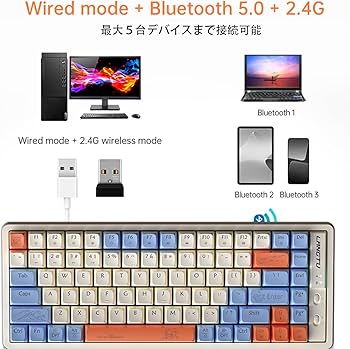Amazon | LANGTU メカニカルキーボード ホットスワップ 英語配列 85Key