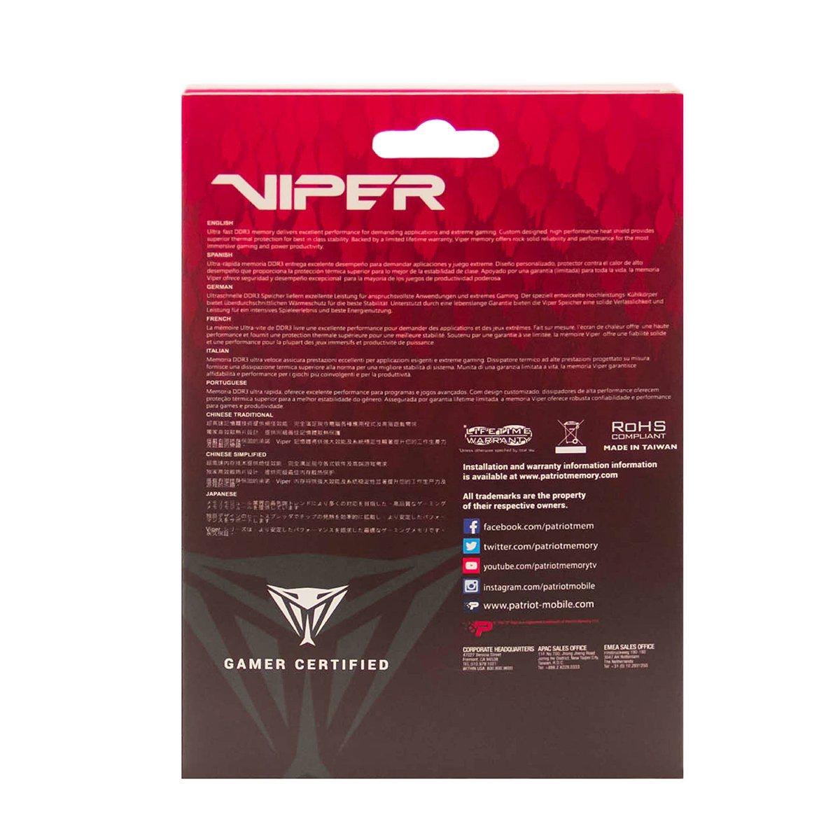 Amazon.co.jp: Patriot Memory Viper4 Series DDR4 3733MHz PC4-29800