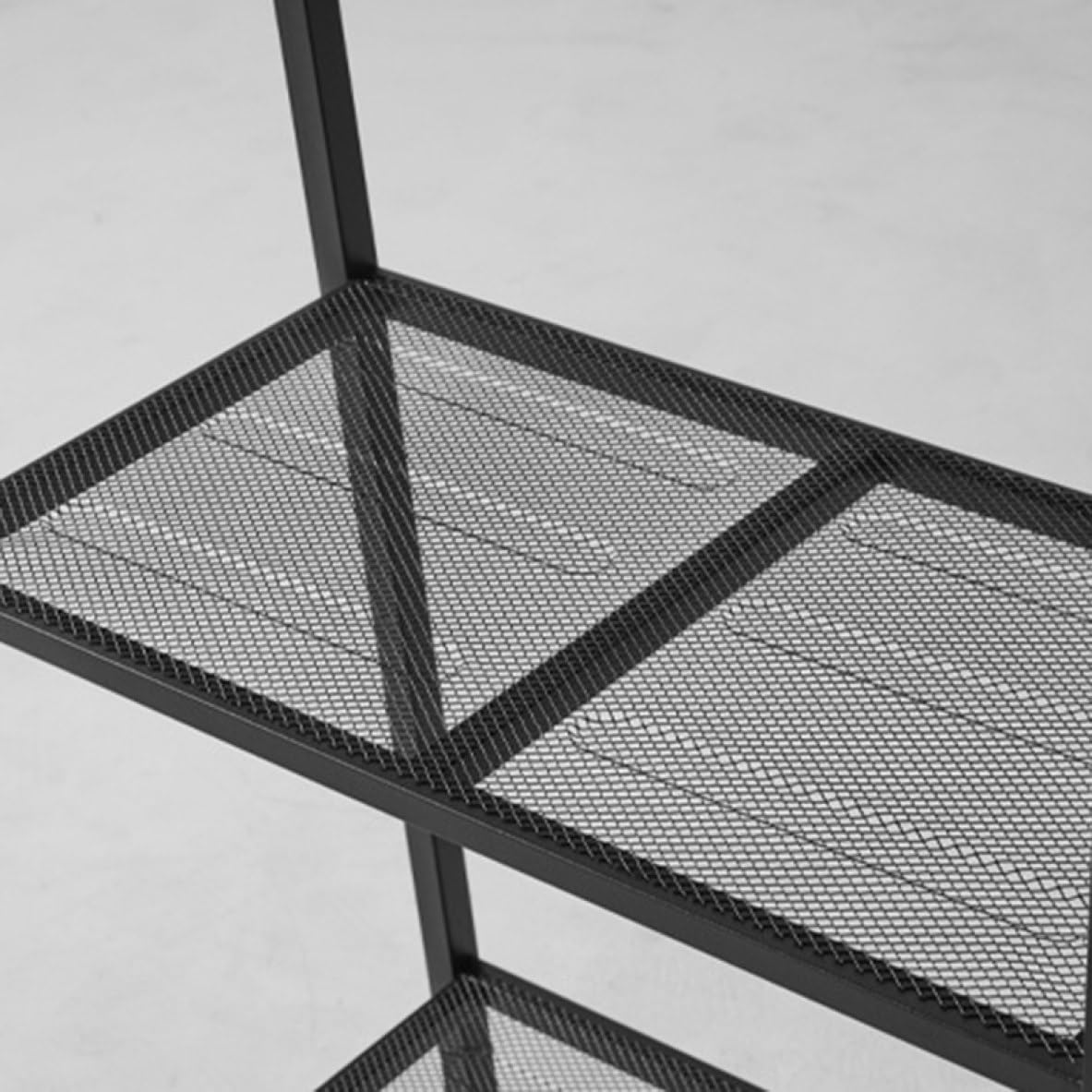 Amazon.co.jp: MJKQ9 アイアンラック 4段 ラック 黒 棚 シェルフ