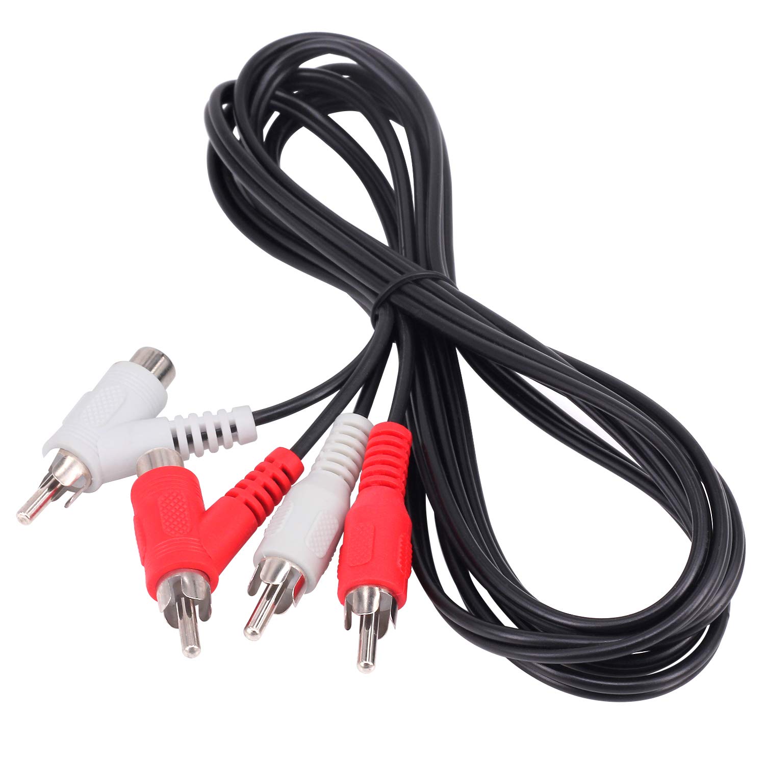 Amazon.com: Yeworth RCA Audio Piggyback Extender Cable, 5Ft 2 RCA