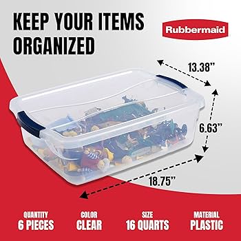 Amazon｜Rubbermaid(ラバーメイド) クレバーストア 透明 積み重ね可能