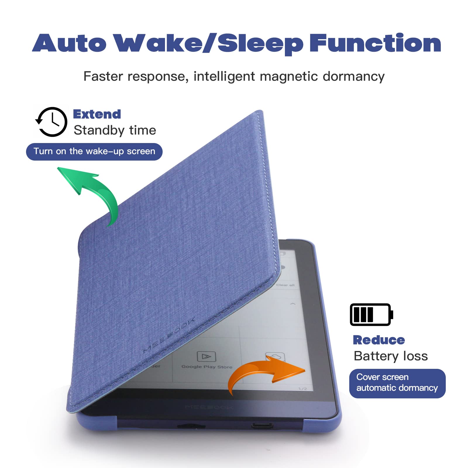 Amazon.co.jp: 6インチMeebook eReader M6用レザーカバー、自動