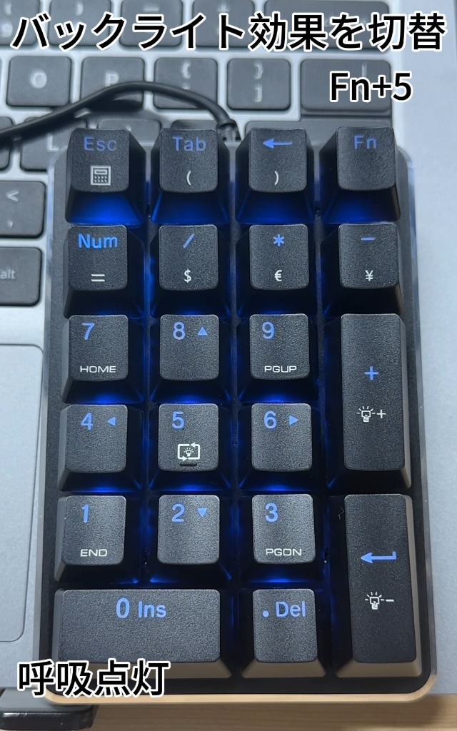 Amazon | テンキーボード メカニカル式 有線 テンキーパッド 21キー